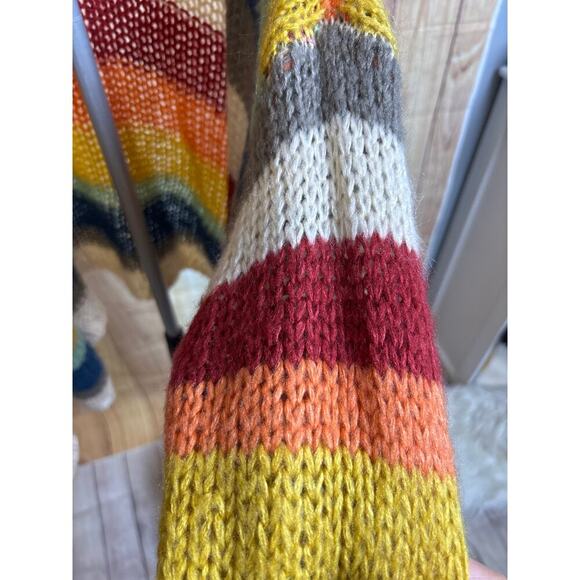 Elan Loose Oversized Knit Striped Cardigan Sweater Size O/S - Picture 4 of 9